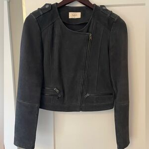 ba&sh suede moto jacket